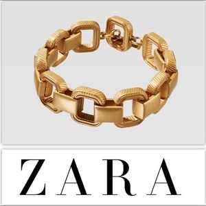 NWT Zara Limited Edition Squar Chain Bracelet